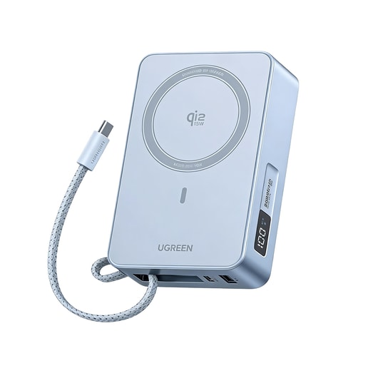BATERIA PORTATIL UGREEN MagFlow 20000mAh Qi2 Magnetic Power Bank