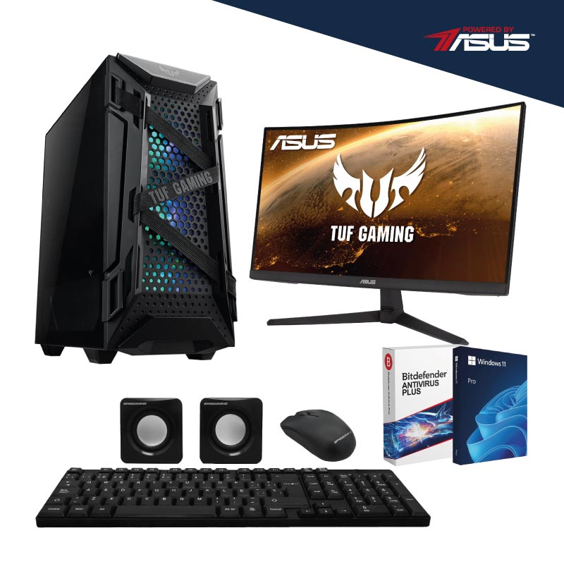 Computadora Speed-MidGaming I5-13400- 16GB RAM DDR5- RTX3050 8GB- 1TB NVMe- W11 Pro- Antivirus Bitdefender- Monitor gaming Asus 24" FHD- Powered By ASUS