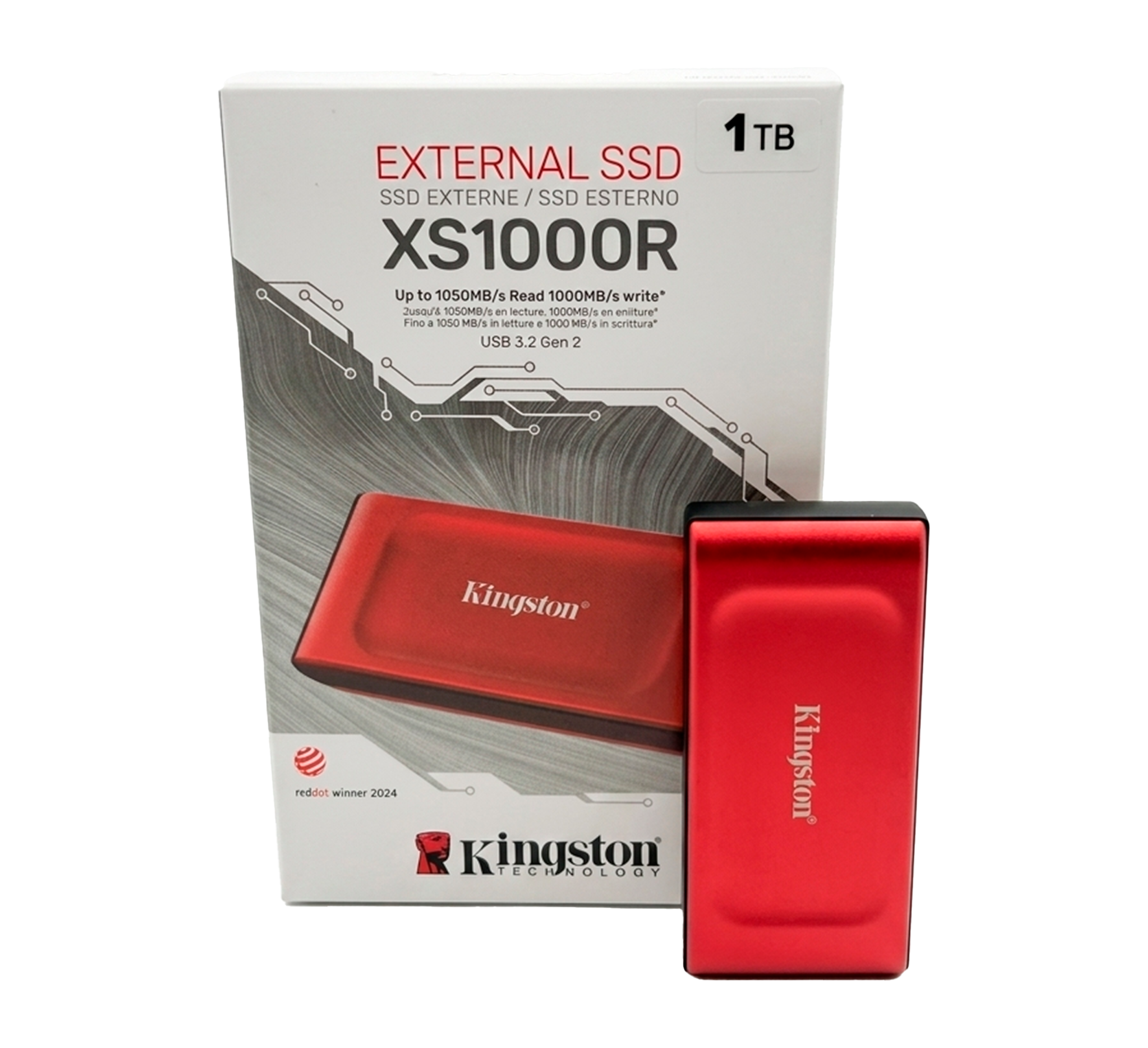 Kingston Disco Duro Externo 1TB Usb 3.2 Gen2