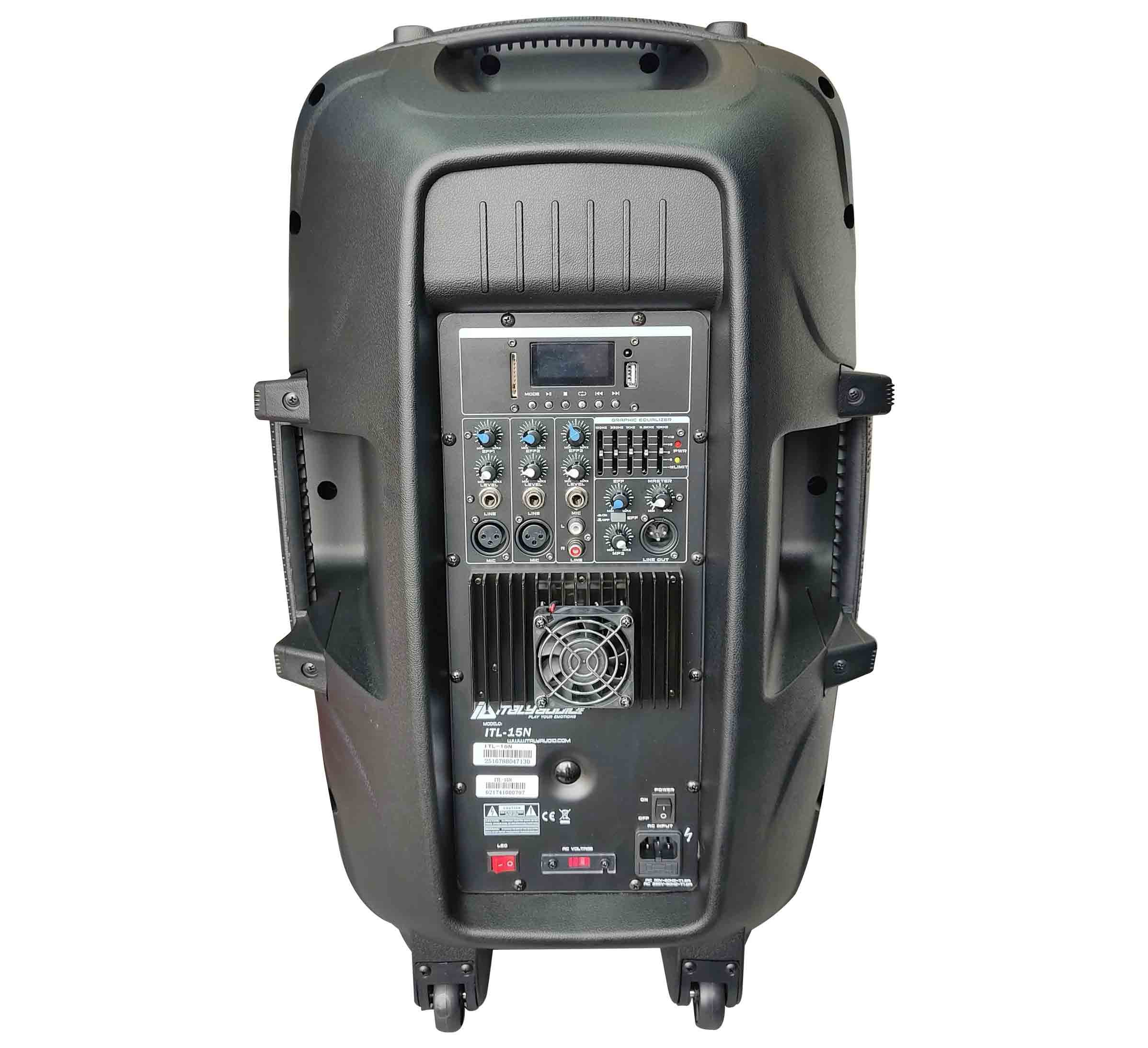 Italy caja de 15”| iluminacion RBG, Mp3. Bluetooth, Fm, usb, elite led