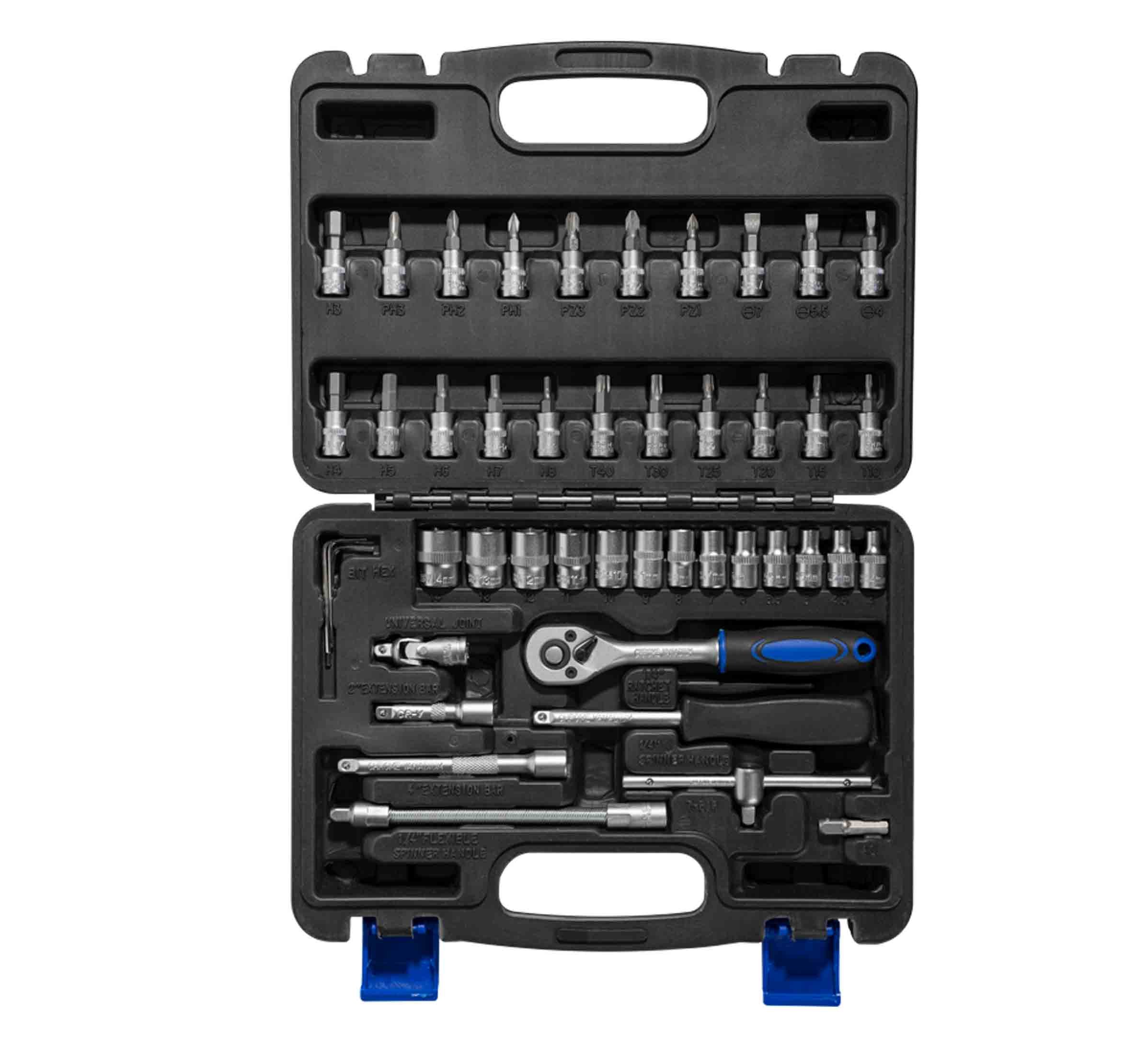 Bp juego dados enc 1/4" 46pcs