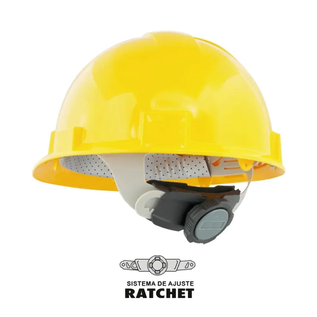 CASCO PROTECCION CLASE E C RACHET AMARILLO ABRO