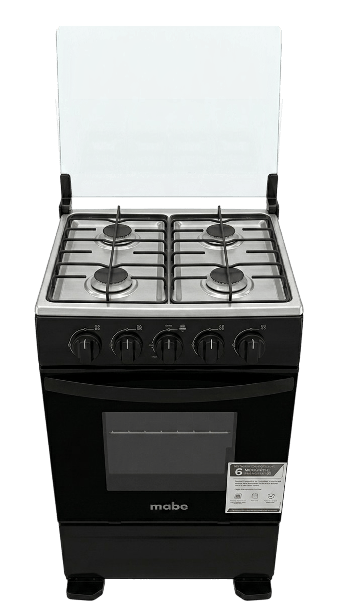 Mabe cocina a gas |Parrillas: alambrón negro brillante