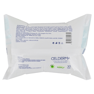 Celderma Toallas Desmaquillantes Micelares 30 Unidades