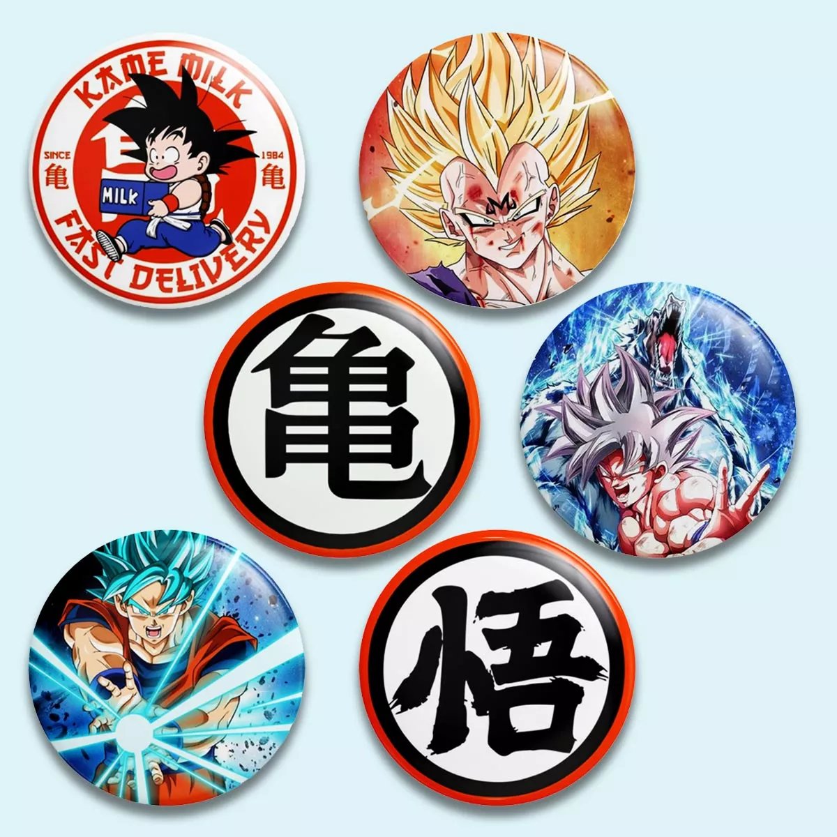 Dragon Ball Botones 45mm Precio x Unidad