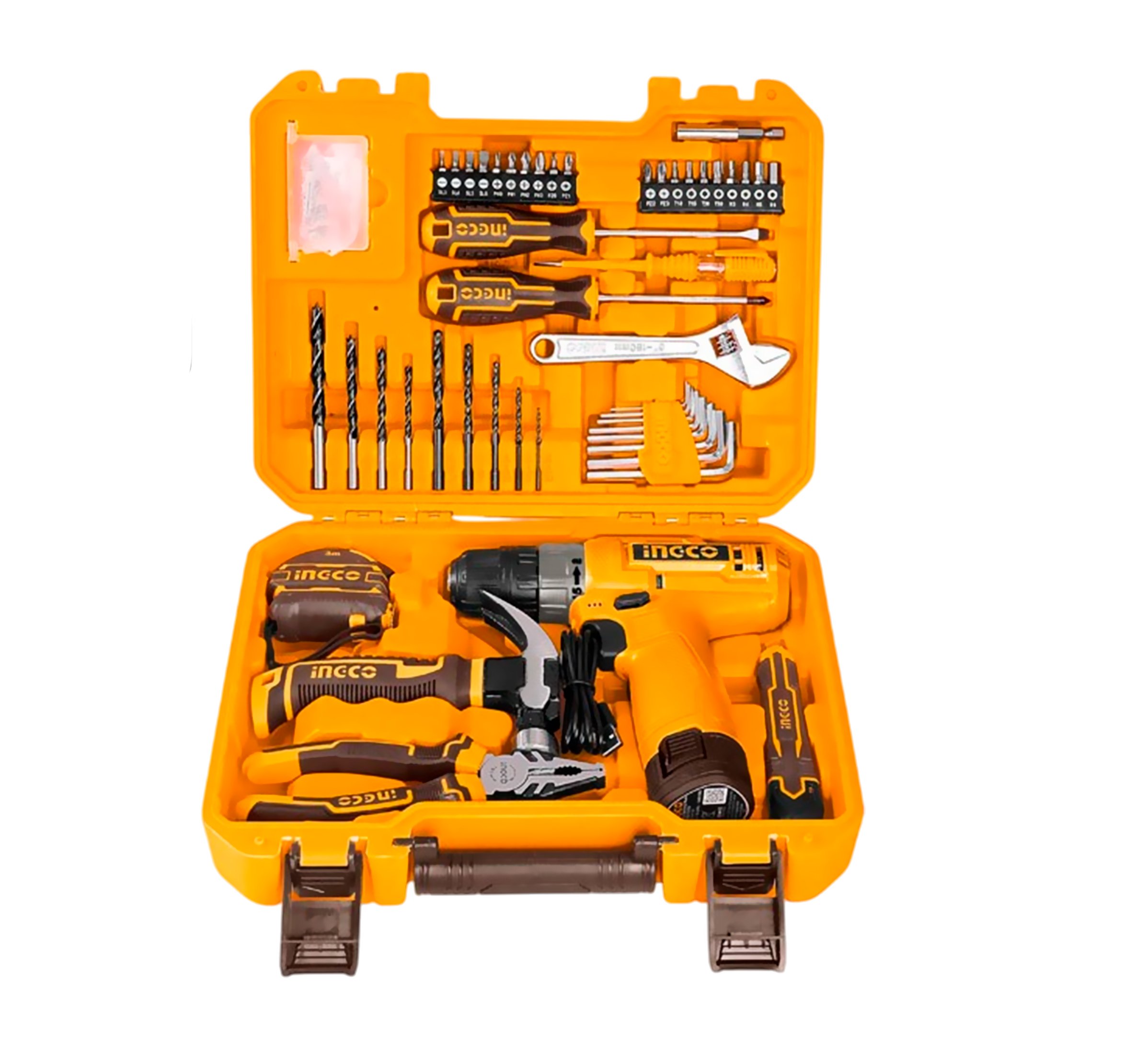 Ingco set de herramientas 89pcs taladro 12v + cable tipo c