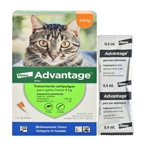 Advantage Antiparasitario Hasta 4Kg Para Gato *1