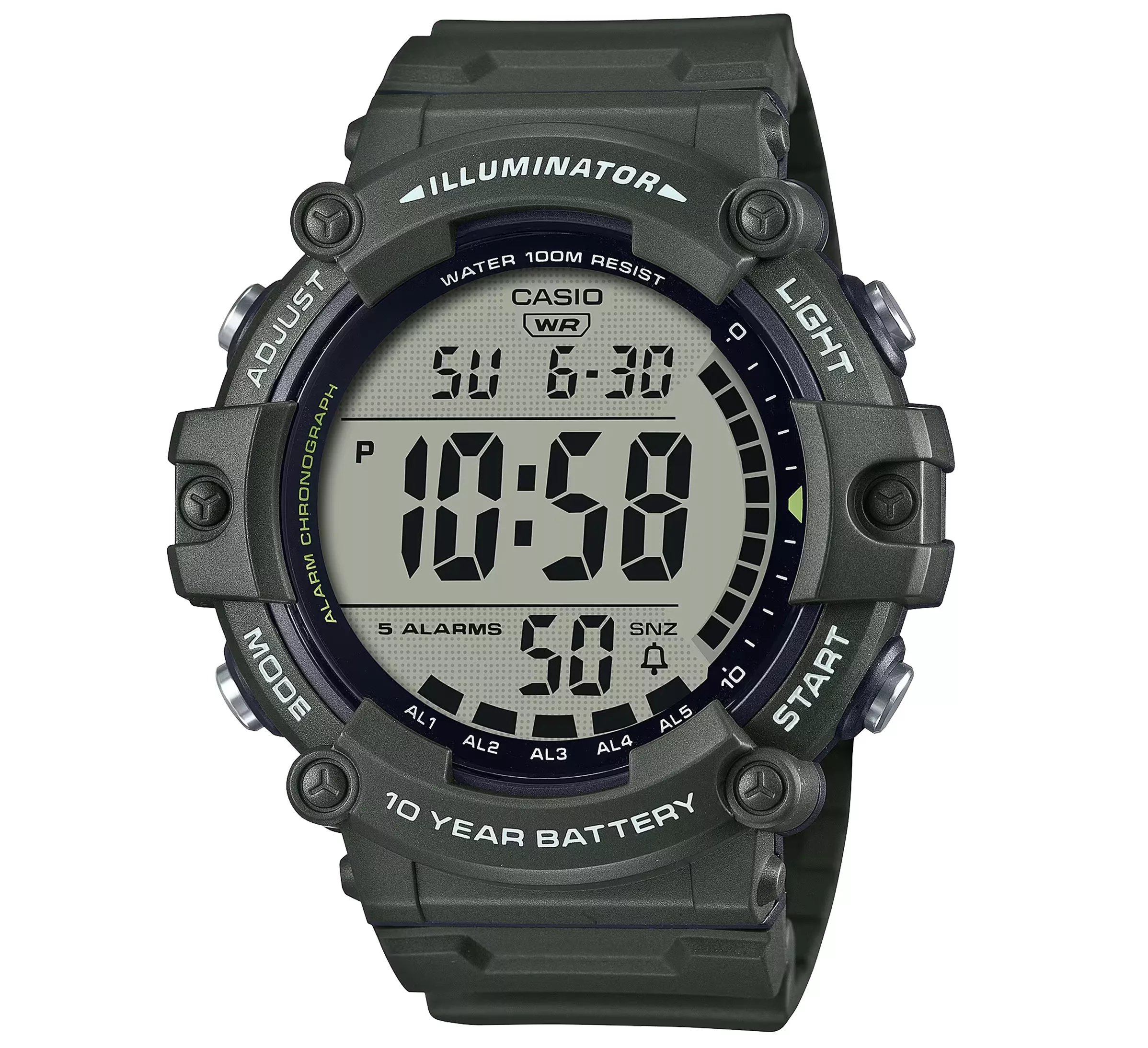 Casio reloj resistente agua correa de resina