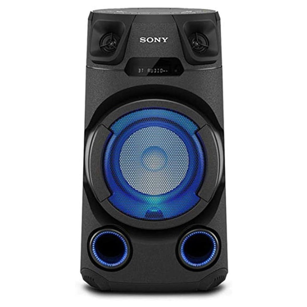 Parlante Sony V13 Alambrico Fm 150W Bt Dj Usb Cd Karaoke Extra Bass Luz Multicolor Negro