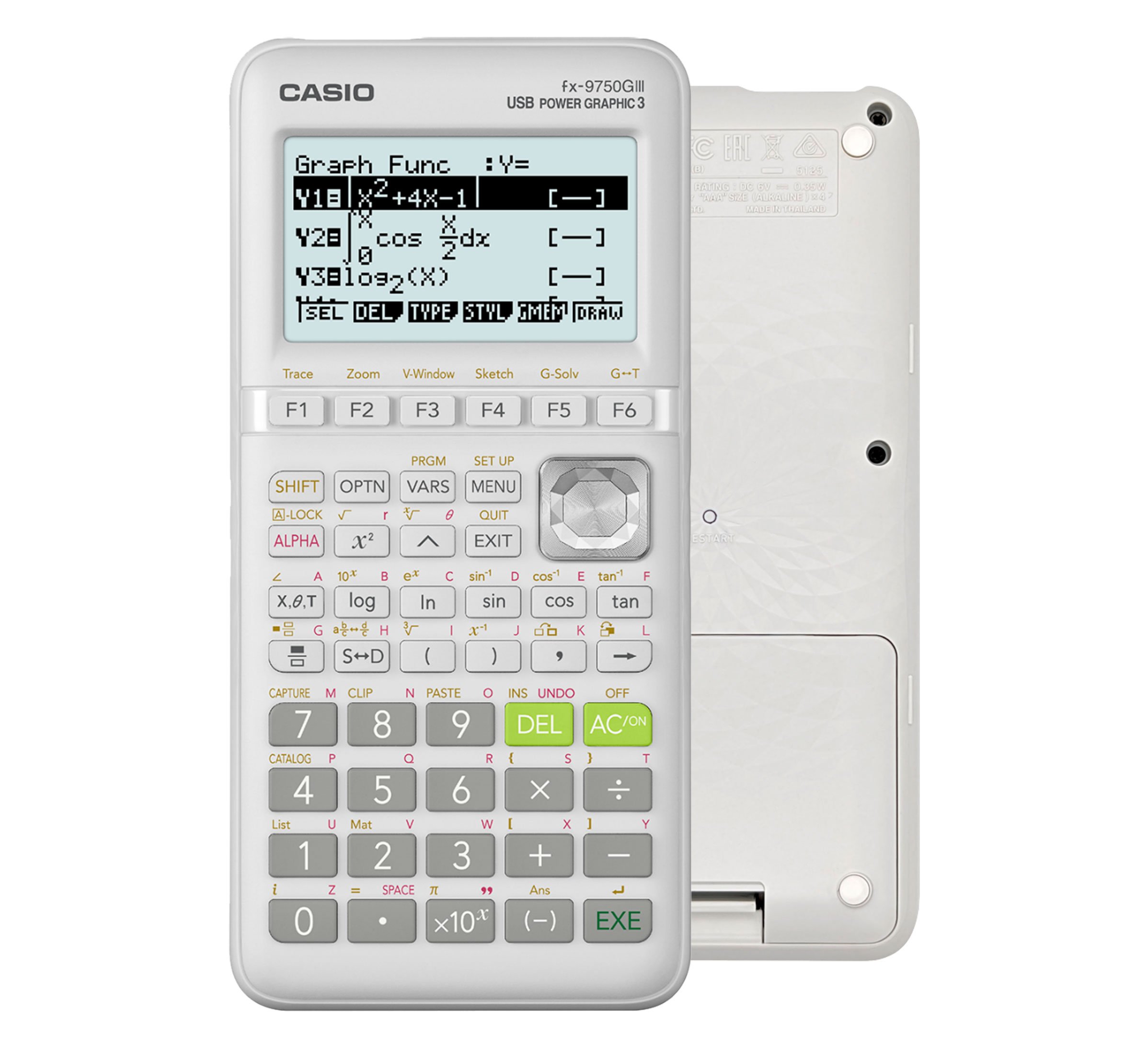 Casio calculadora gráfica, visualiza libros de texto