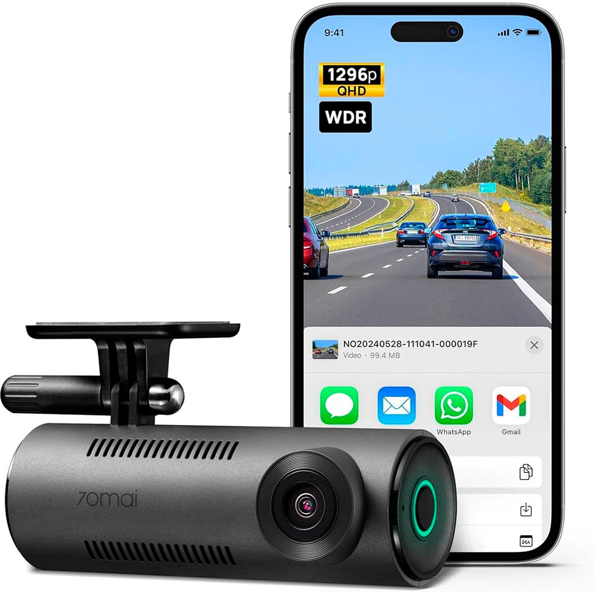 Cámara inteligente para auto 1080p full HD