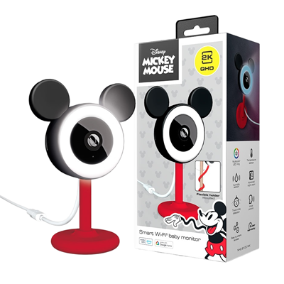 CAMARA DE SEGURIDAD NEXXT HOME SMART BABY MONITOREO MICKEY EDICION RGB LIGHT 2K MM107NXT33