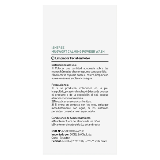 Isntree Powder Wash Calming Mugwort 15 g
