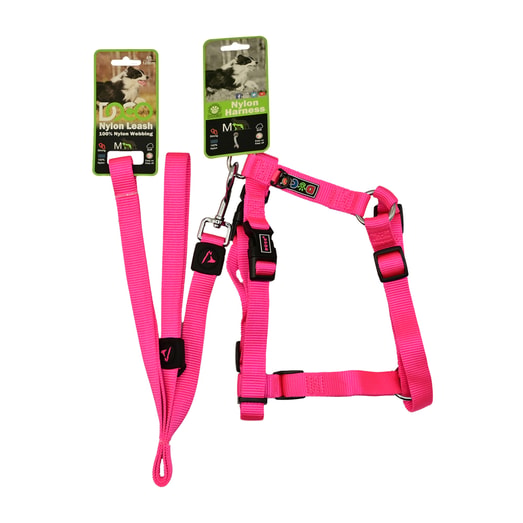 Doco Arnes/Correa Perro T-M Fuccia*70Cm