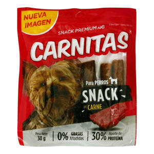 Mimma Snack Para Perros Carnitas Sabor Carne *30G