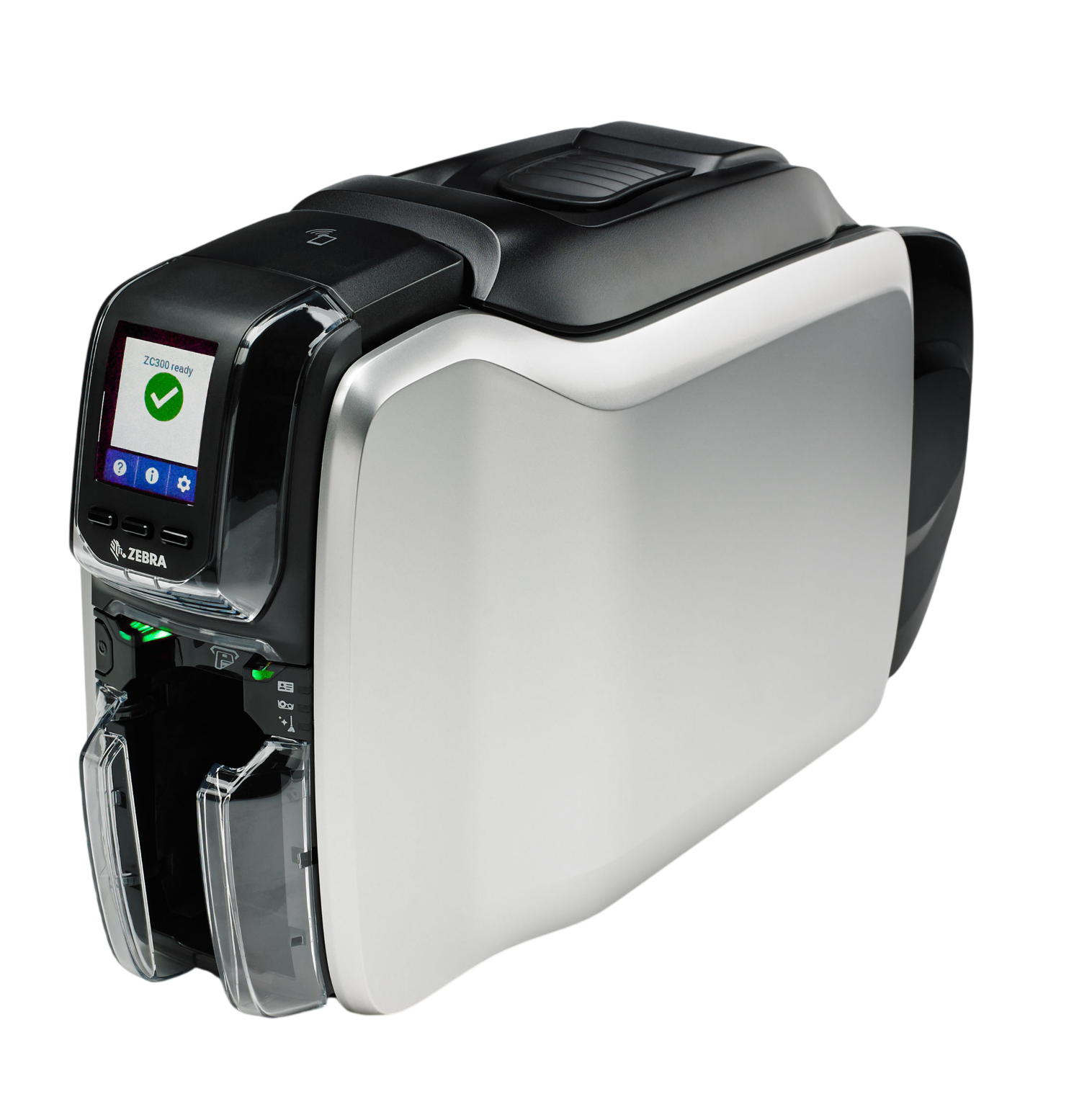 IMPRESORA ZEBRA ZC300 DE TARJETAS PVC DUPLEX A DOBLE CARA INTERFAZ USB Y RED VELOCIDAD IMPRESIÓN, 200U POR HORA UNA CARA Y 140U DOBLE 300DPI CARDSTUDIO 200PVC RIBBON YMCKOK