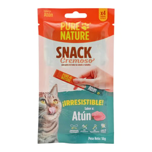 Pure Nature Snack Gato Cremoso Atun Paq*56G