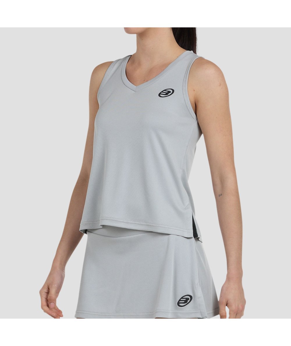 CAMISETA BULLPADEL DILES GRIS PERLA