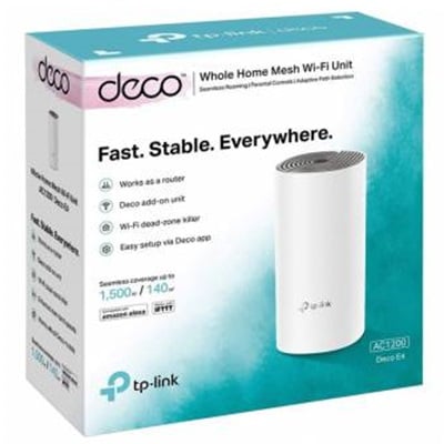 DECO E4 SISTEMA MESH TP-LINK TPLINK 1 PACK AC1200 WHOLE HOME
