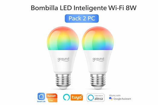 Bombilla LED inteligente Wi-Fi 8W