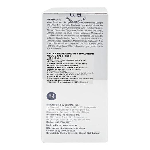 Anua 10+Serum Facial Azelaic10+Hyaluron Fco*30Ml