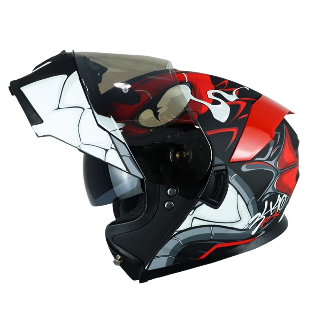 CASCO HRO 3440DV JORMUN NEGRO MATE ROJO