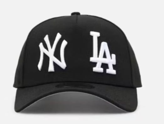 940 New Era Dodgers NY Yankees Negra