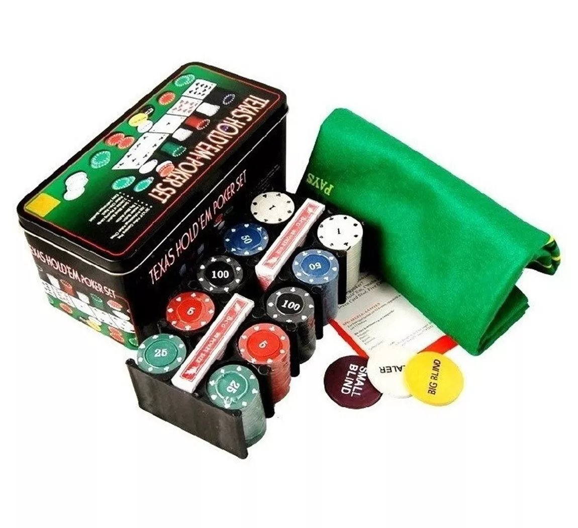 Nitron Set De Poker 1 Alfombra 200 Fichas 2 Barajas