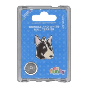 My Family Identificadores Placa Friends Bull Terrier Perro Blanco Y Marron *1