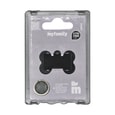 My Family Identificadores Placa Basic Aluminio Hueso Grande Perro Negro *1
