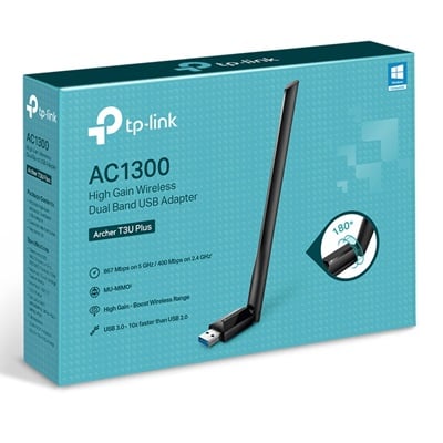 ADAPTADOR DE RED TP-LINK USB ARCHER T3U PLUS AC 1300 MU-MIMO ANTENA OMNIDIRECCIONAL