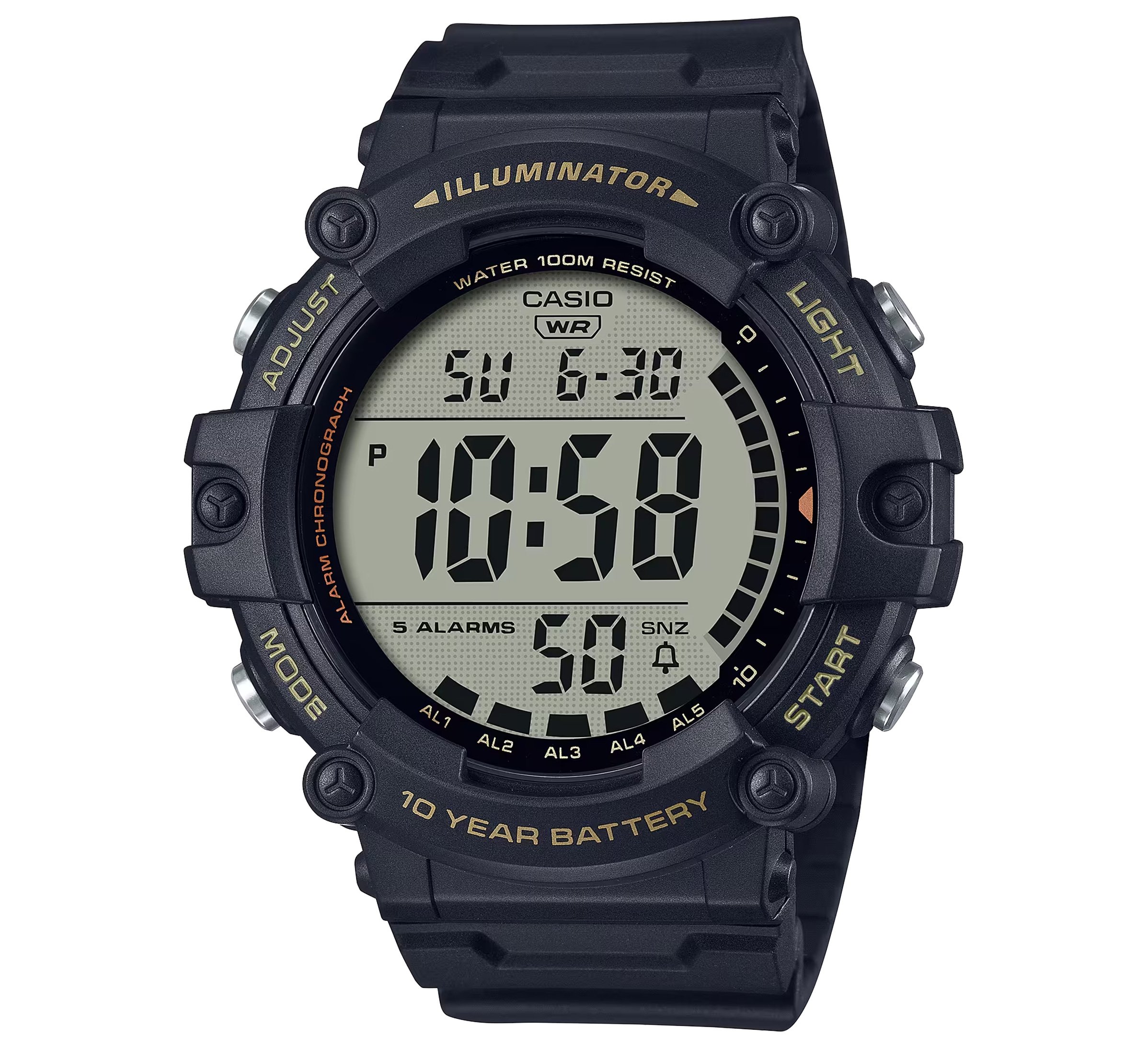 CASIO RELOJ DE HOMBRE DIGITAL CORREA RESINA, AGUA 100M