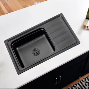 FREGADERO 86X50CM 1PZ. INOX NEGRO YTS8650A