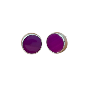 Aretes Botón Ágata