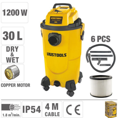 ASPIRADORA POLVO/LIQUIDO 30L 1000W UYUSTOOLS ASP30L