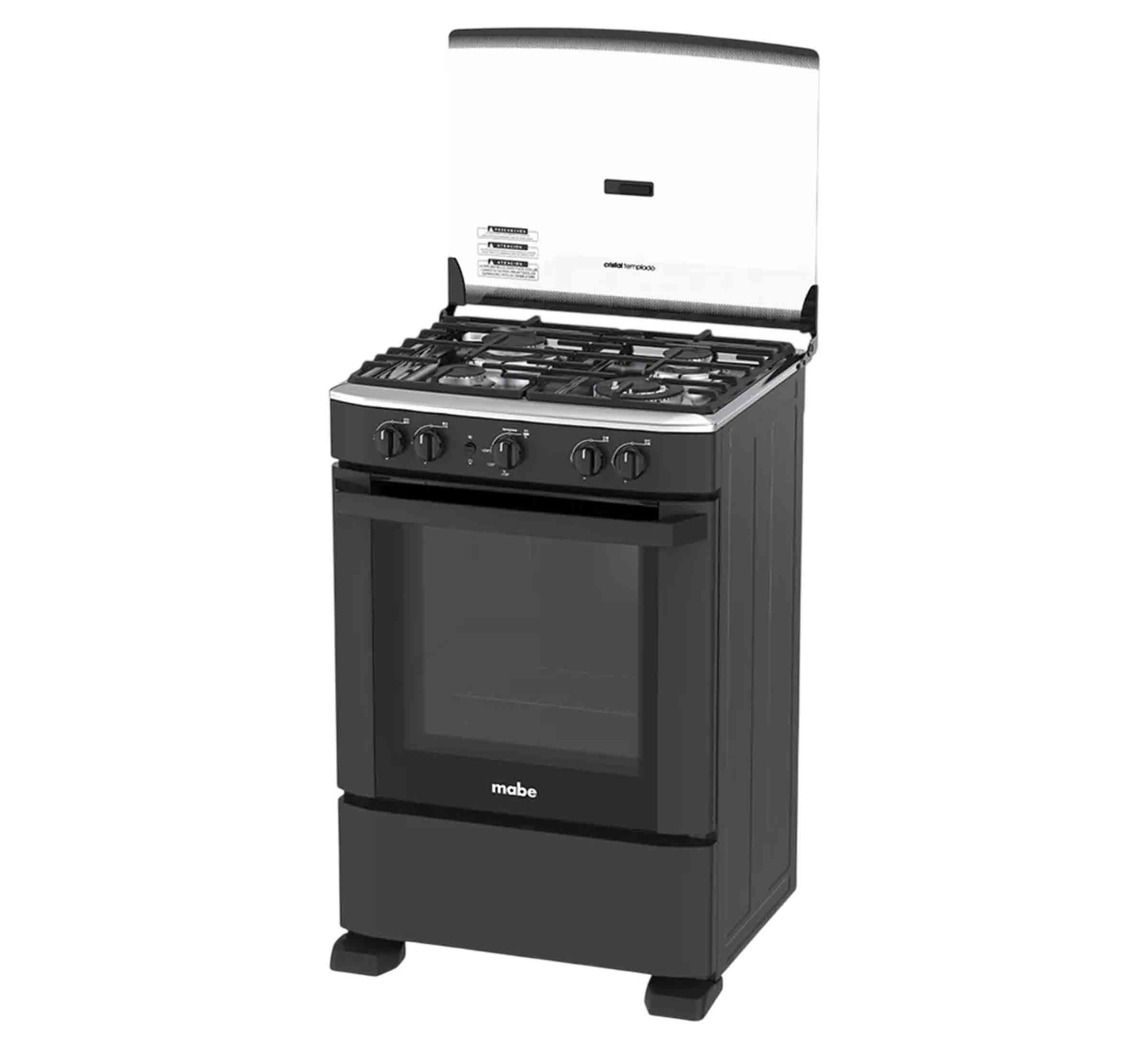 Mabe cocina a gas | 4 quemadores | Color negro