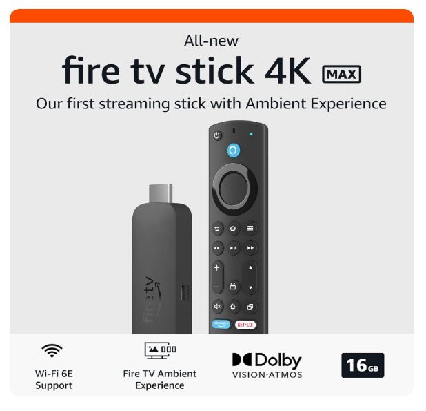 All-new 2023 Amazon Fire TV Stick 4K Max + Wi Fi 6E - Ultra HD 4k - 2da Gen