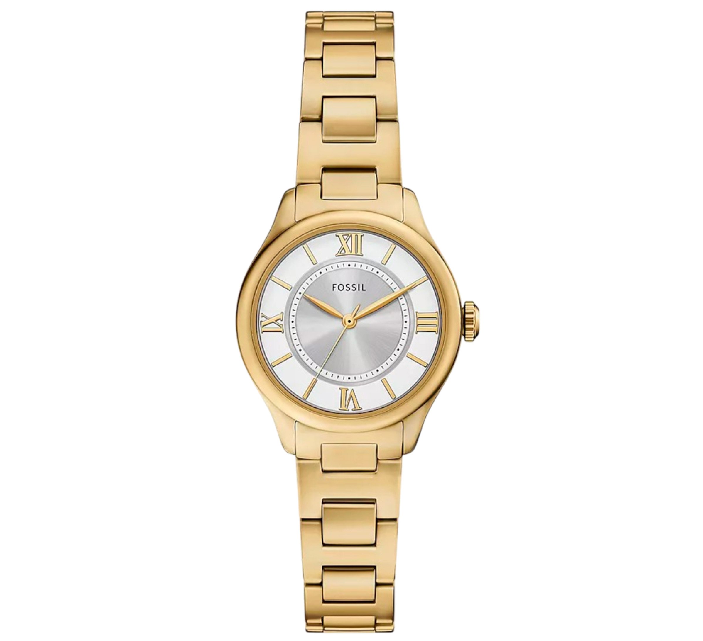 Fossil reloj analógico dorado