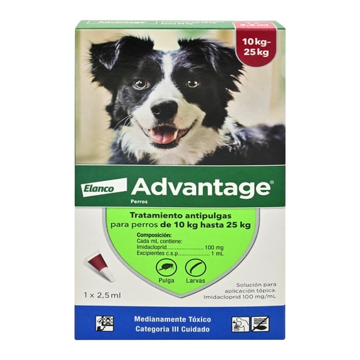 Advantage Antiparasitario De 10 A 25 Kg Para Perro *1