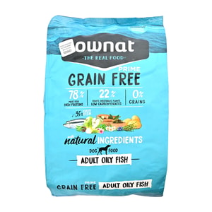 Ownat Balanceado Seco Para Perro Adulto Grain Free Sabor Oily Fish *3Kg
