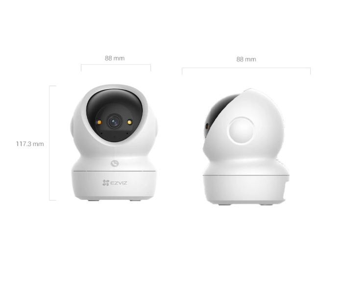 CAMARA DE SEGURIDAD EZVIZ H6C G1 4K 8MP WIFI 6 DUAL BAND 2.4GHZ Y 5GHZ IP INTERIOR LENTE 4MM SOPORTA MICRO SD 512GB