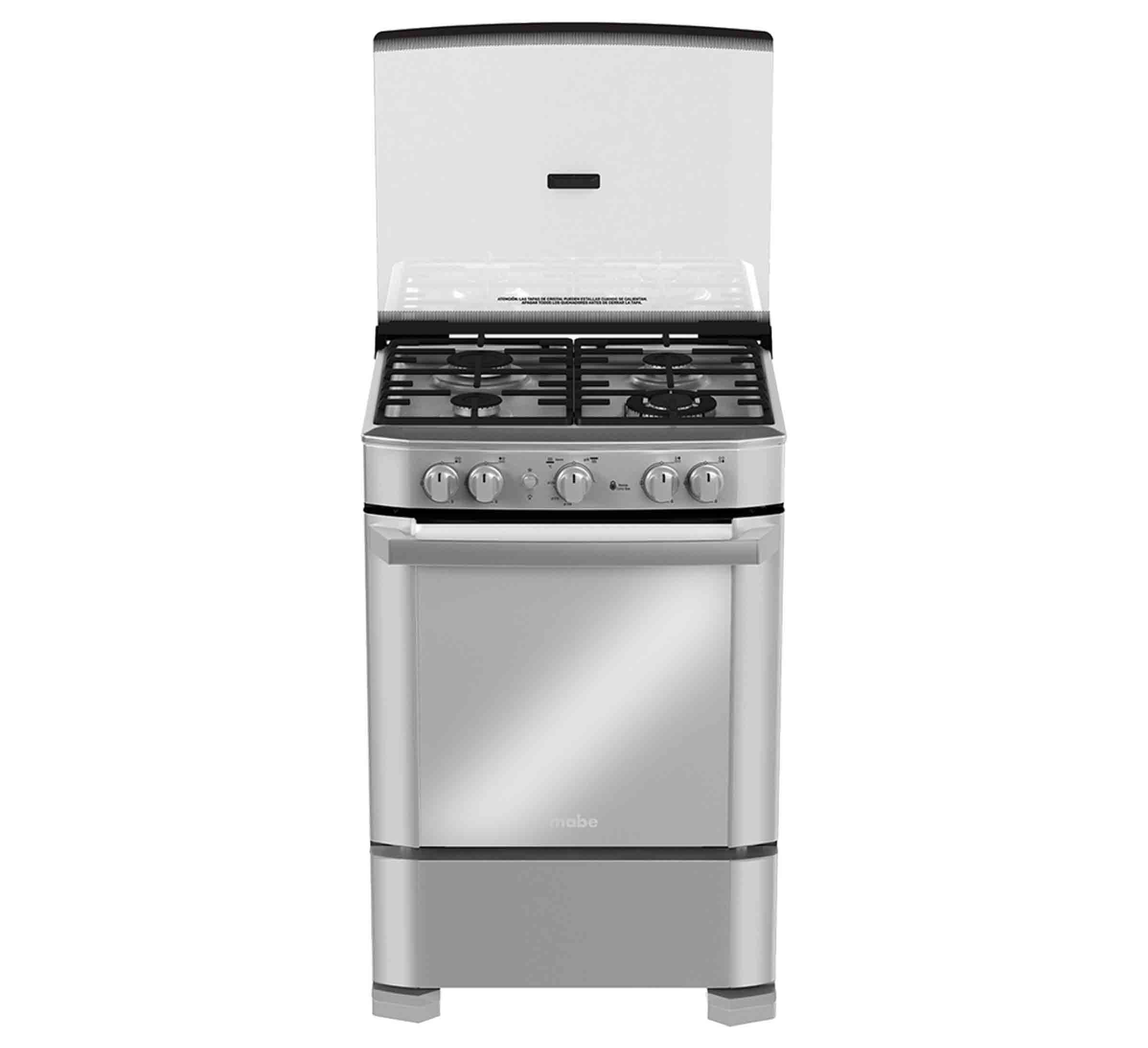 Mabe cocina a gas | 4 quemadores | Color inox | luz en el horno