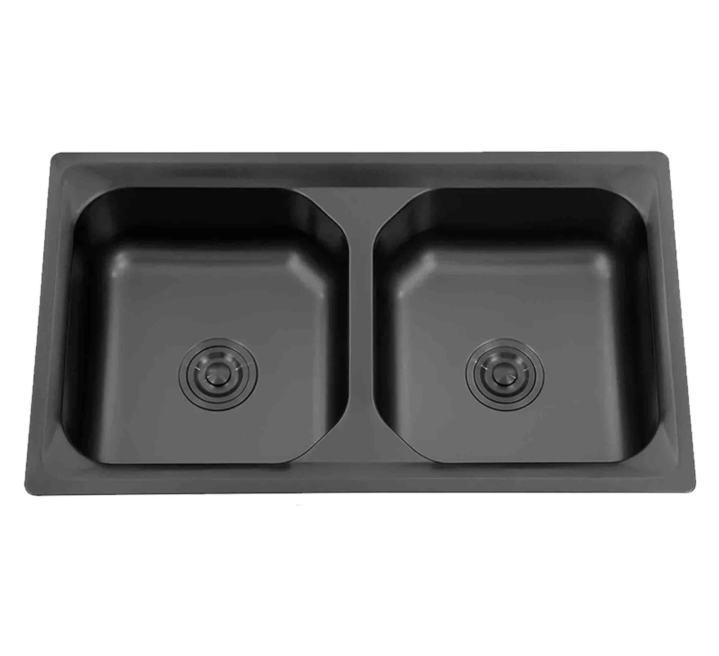 Rocke stone  fregadero luxe 85x50 2po negro YTD8550C