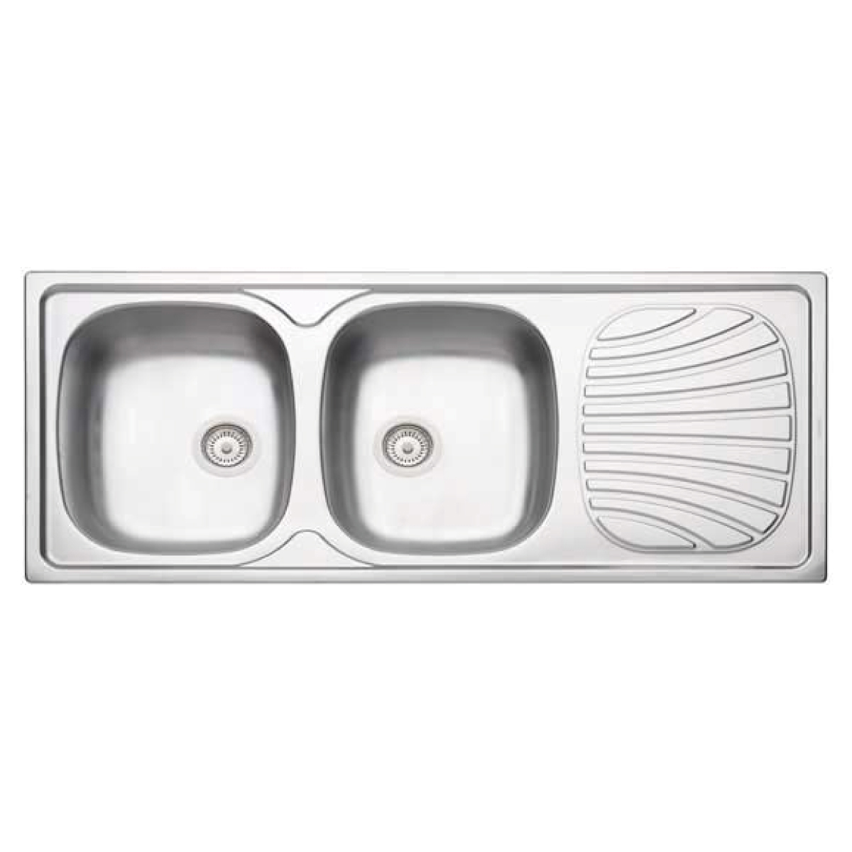 FREGADERO ACERO INOX.2POZO 120X50CM DRE. TRAMONTINA