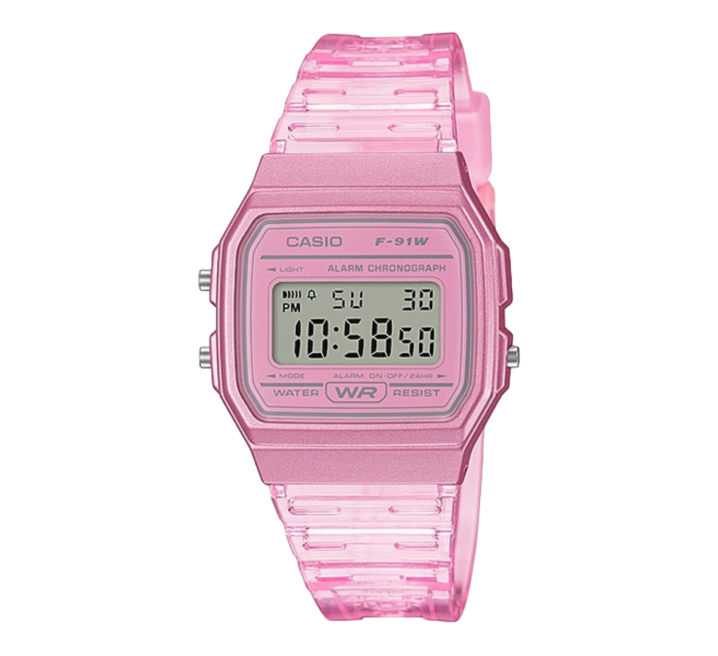 Casio Reloj  Digital Rosa Correa Transparente