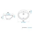 FV LAVAMANOS ELEA OVAL D/EMPOTRAR BL. E231.1