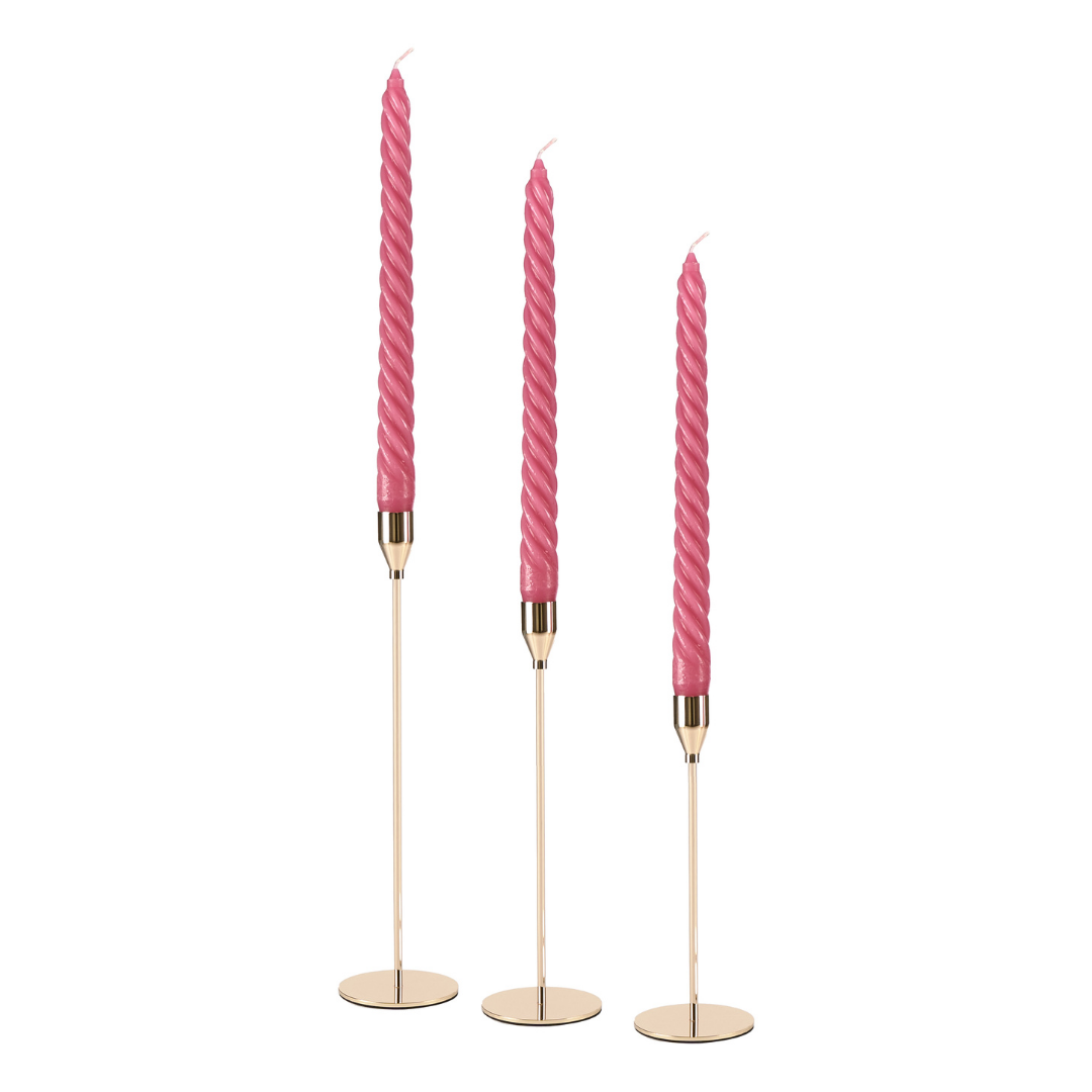 Set de 3 candelabros ROSE GOLD