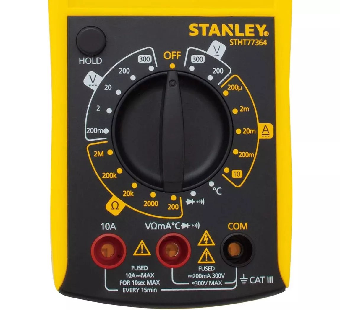 Stanley Multímetro Digital 7 Funciones 20 Etapas Pantalla LCD