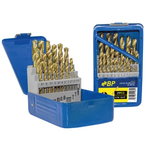 JGO.BROCAS METAL 1/16-1/2" 29PCS BP00167 CAJA METAL