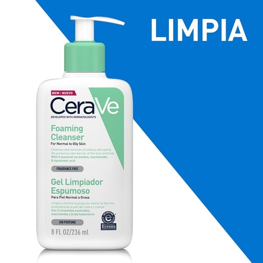 Cerave Gel Limpiador Espumoso Cara-Cuerpo 236 ml
